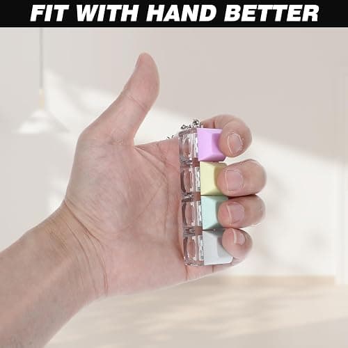 Mabor Keyboard Fidget Clicker Keyboard Fidget Keychain of 4 Colors Decompression Button Stress Relief Gifts for Adult to Relief Stress Pass Time thumbnail 5