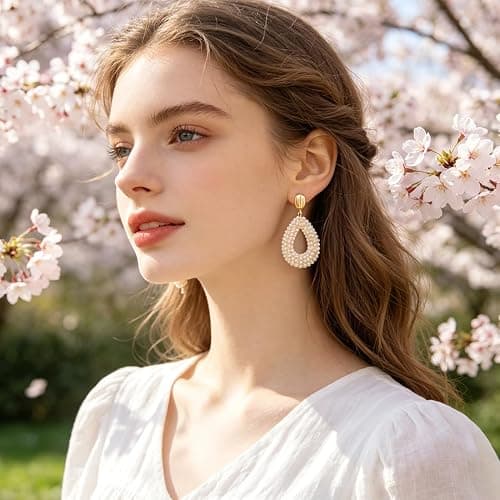 Boho Ohrringe Hängend für Damen,Vintage Ohrringe,Ohrringe Boho Style,Tropfenförmige Modischer Schmuck thumbnail 4