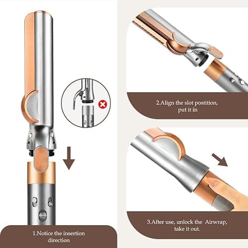 SAZIKA Airflow Attachment for Dyson Airwrap Styler, Nozzles Attachment Smooth Hair Style with Less Damage and Breakage for Dyson Airwrap HS01 HS05 HS08 Copper thumbnail 6