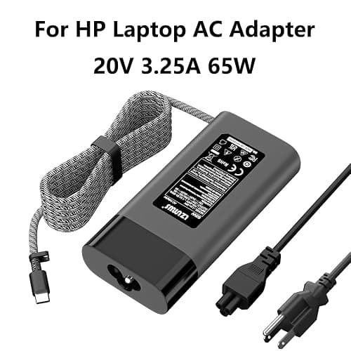 LZUMWS New Slim 65W USB C Charger for HP Laptop Compatible with EliteBook/Envy x360/Pavilion/ProBook/Chromebook/Elite x2 20V 3.25A AC Adapter Replacement Power Cord thumbnail 2