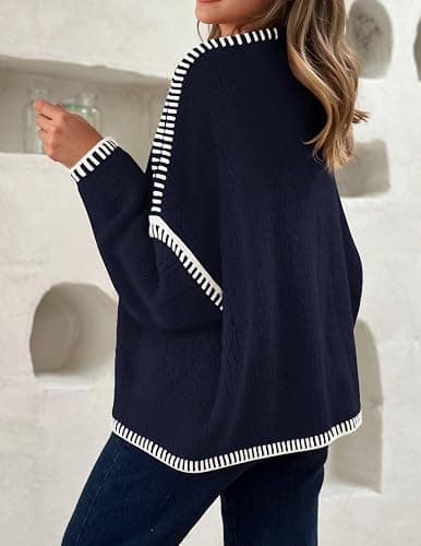 ZESICA Crdigans for Women Trendy 2025 Tie Front Bow Sweaters Casual Long Sleeve Winter Clothing Coats thumbnail 3