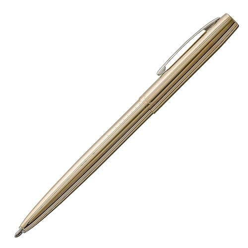 Fisher Space Pen Brass Alloy Cap-O-Matic Pen, Ballpoint, Polished Brass, Black Ink, Gift Box - Image 1