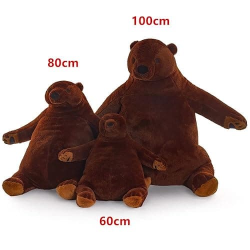 SNOWOLF Djungelskog Bear Giant Simulation Bear Toy Stuffed Animal Plush Doll Huge Cuddly Brown Teddy Bear for Home Decoration Valentine's Birthday Gift, 23.6 in/60 cm thumbnail 4