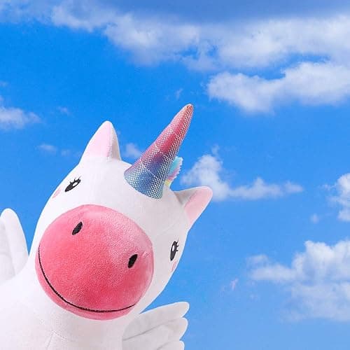 Bouncy Pals Toddler Unicorn Hopper Toy Girl Gift, Outdoor Ride Animal Horse | Kids Inflatable Bouncing Hopping Toy, Baby Plush Bouncer, Birthday Gift for 18 Month 2 3 4 Year Old Child Indoor Yard Outside thumbnail 2
