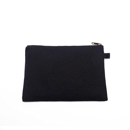 YONBEN Zipper Pouch Storage Bag - Simple and Stylish Women's Cosmetic and Travel Bag - Cotton Canvas - Ideal for Stationery - Image 1