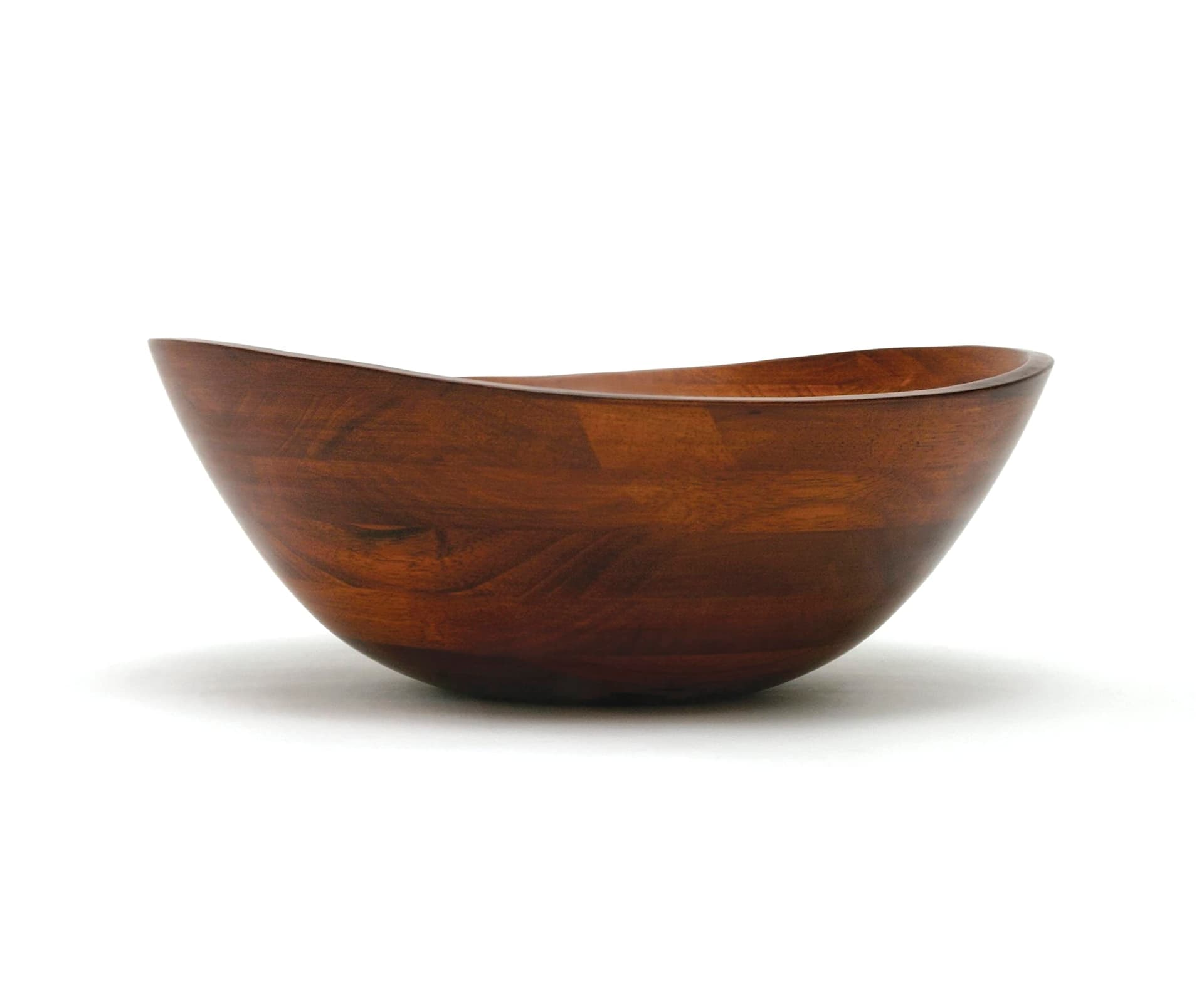 Lipper International Cherry Finished Wavy Rim Serving Bowl for Fruits or Salads, Matte, Large, 13" x 12.5" x 5", Single Bowl thumbnail 4