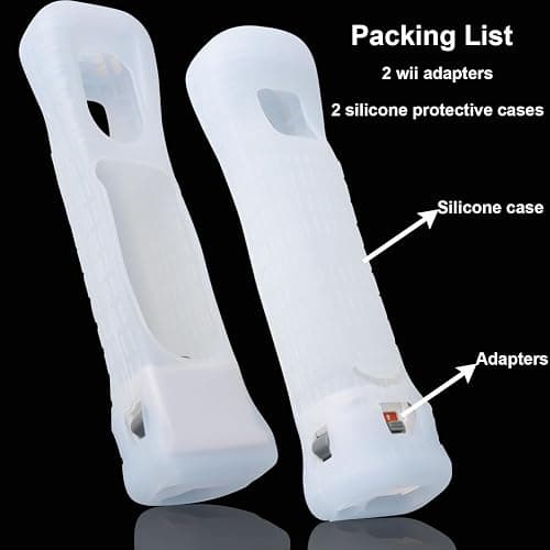 Machine-Ya 2 Pack Wii Motion Plus Adapter,with Silicon Case for wii Remote Controller- External Remote Motion Plus Sensor Controller Wii U Motion Plus (White) thumbnail 3