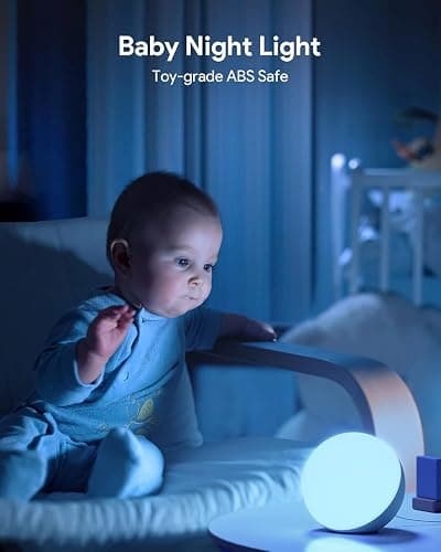 Hifree Touch Lamp, Multicolor Night Light for Kids, Small LED Table Lamp for Bedroom, Dimmable Bedside Lamp with Warm & White Light thumbnail 6