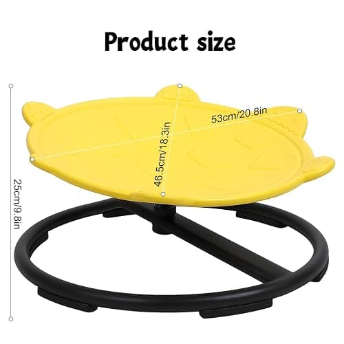 Smalibal Spinning Chair for Autistic Kids, Sensory Spinning Chair, Toddler Spinning Seat Training Body Coordination and Balance, Sit and Spin Training Body Coordination Yellow thumbnail 2