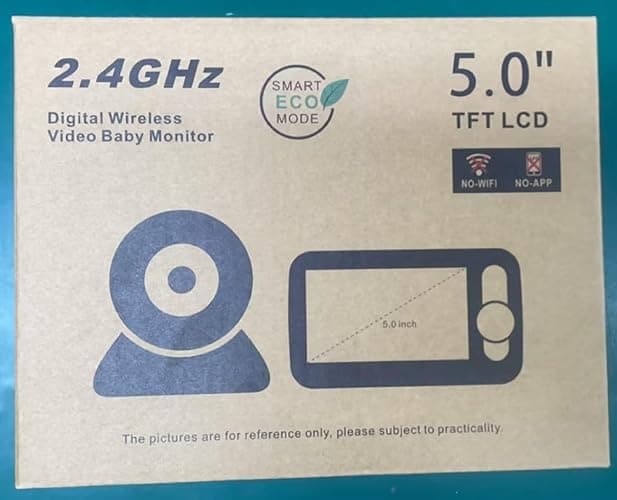 HelloBaby Monitor with Camera and Audio, 5'' Large Screen with 3500mAh Battery, Remote Pan-Tilt-Zoom Camera, Two-Way Talk, ECO-Mode, Auto-Night Vision, Range up to 960ft and No WiFi - HB6250 thumbnail 12