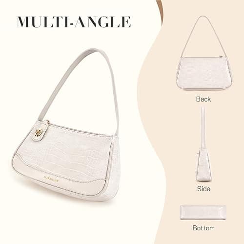 Missnine Purses for Women, Shoulder Bag Small Handbags Vegan Leather Underarm Bags Trendy Hobo Cute Clutch Purse thumbnail 6