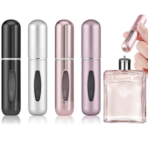 OBSCYON 4 Pcs 5ml Portable Mini Refillable Perfume Atomizer Spray Bottle Scent Pump Case for Travel - Image 1