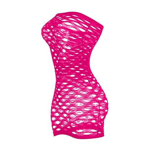 Vorifun Sexy Womens Strapless Fishnet Lingerie Sleepwear Mini Dress Tube Chemise Bodysuit One Size thumbnail 3
