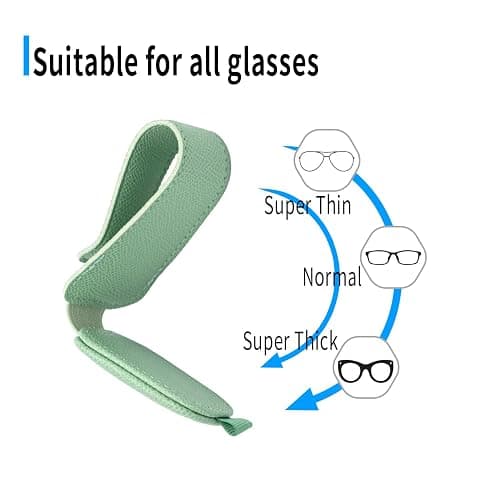 Yuoyar 2 Packs Magnetic Sunglass Holder for Car Visor - Universal Sunglasses Clip for Different Size Eyeglasses - Convenient Interior Car Accessories (Green) thumbnail 5