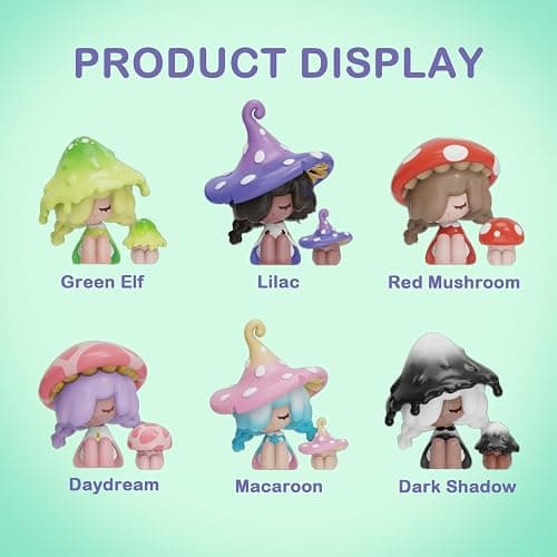 BEEMAI Moogutong Little Mushroom Girl Series Single Box (Contains 1 Figure), Blind Box Cute Figures Collectible Birthday Gift thumbnail 3