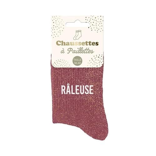 Chaussettes roses paillettes "Râleuse" thumbnail 3