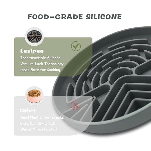 Lesipee Gamelle à alimentation lente pour chiens de grande et petite taille, anti-étouffement avec base antidérapante, bol interactif pour manger lentement pour animaux de compagnie, bol thumbnail 5