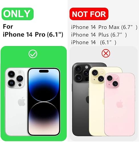 LOVE 3000 Designed for iPhone 14 Pro Case, Premium Silicone with [Soft Anti-Scratch Microfiber Lining] Shockproof Protective Phone Case for Men Women Girls 6.1", Chalk Pink thumbnail 6