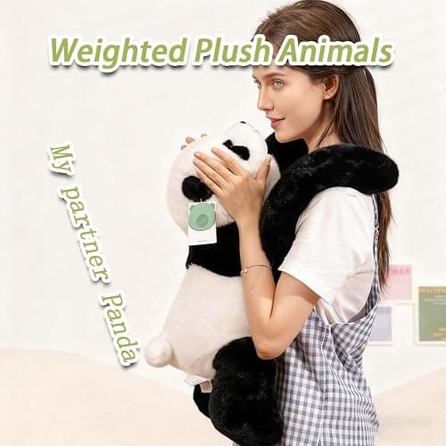 Weighted Plush Animals, The Weighted Animals for Adult, Hugging Pillow for Anxiety Relief & Sleep Support (Panda, 30CM) thumbnail 3
