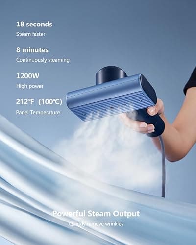 G9 Steam 2-in-1 Professional Handheld Travel Steamer for Clothes, Just 1lbs Lightly, 8 Minutes of Continuous Strong Steam, 1200W Light Steam Iron for travel and home thumbnail 3