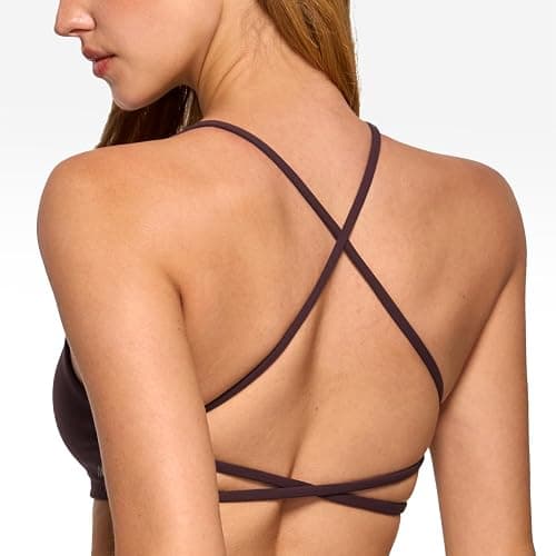 INGIA Square Neck Criss Cross Back Sports Bra | Workout Bra, Padded, Cami, Yoga, Wireless, Strapy Back, Crop Top, Bust Support, for women thumbnail 2