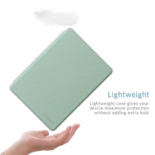 CoBak Case for All-New 7" Kindle Paperwhite(12th generation–2024)/Colorsoft Signature Edition(1st gen–2024)/Signature Edition(12th gen–2024) - PU Leather Cover with Auto Sleep/Wake, Matcha Green thumbnail 4