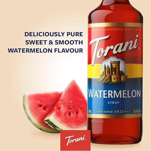Torani Watermelon Syrup (750ml) - Premium Cane Sugar Cocktail Syrups Flavouring for Mojitos, Margaritas & Summer Drinks - Fresh Fruit Taste, Vegetarian-Friendly thumbnail 2