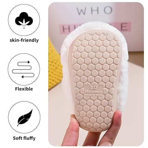 Fadezar Toddler Rabbit Winter Slippers - Soft Plush Indoor Bunny Slippers for Girls & Boys thumbnail 3
