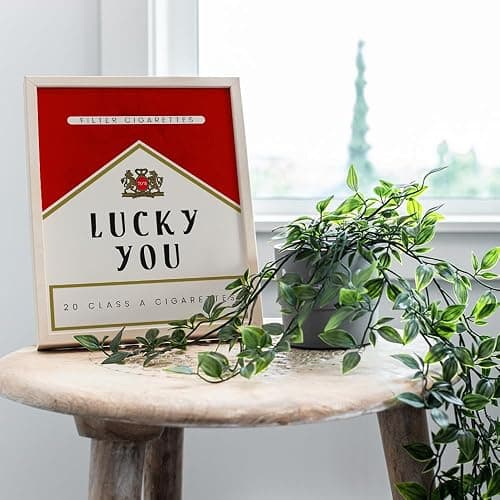 Cute Aesthetic Trendy wall decor - Lucky You Gallery Wall Art & Decor - 70s Retro Vintage Minimalist Modern art - Funky Decor - Maximalist Eclectic Home Decor - Preppy Positive Quotes Posters 8x10 thumbnail 7
