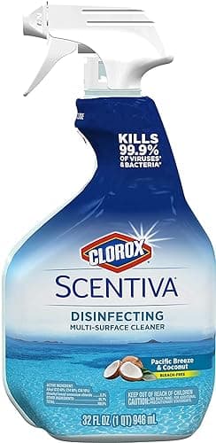Clorox Scentiva Disinfecting Multi-Surface Cleaner Spray & Disinfecting Wipes, Pacific Breeze & Coconut Scent - Bundle of 2 Items thumbnail 2