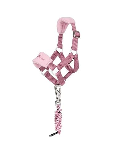 LeMieux Toy Pony Vogue Halter & Leadrope - Fleece Padded Noseband - Adjustable Strap - Machine Washable - Suitable for Ages 3+ - Mallow - Image 1