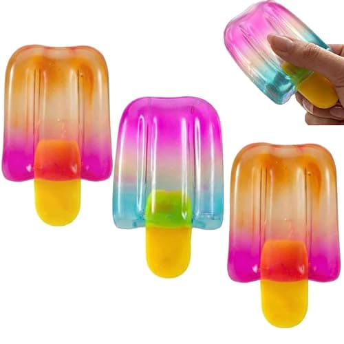Ice Cream Squeeze Squishy, Ice Cream Cone Squishy, Slow Rise Sensory Fidget Toy, Easter Basket Stuffers Party Favors Summer Sensory Stress Relief #2-Icecream 3 Pcs - Image 1