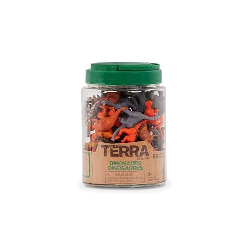 Terra by Battat – 60 Pieces Dinosaur Figures Assorted Mini Plastic Animals for Kids Birthday Party Supplies Decorations Educational Toy Playset 3+ Years thumbnail 5