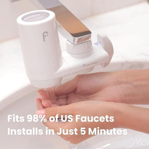 Filterbaby 1.0 Faucet - Mounted Water Filter for Skin Care - Hydrate & Brighten Skin While it Cleans - Fits Most Standard US Faucets - Three Settings (Pink) thumbnail 2