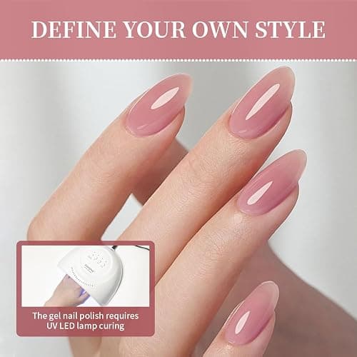JODSONE 23PCS Gel Nail Polish Set 20 translucent Jelly Color Natural and Elegant Long Lasting Suitable for Home and Salon thumbnail 3