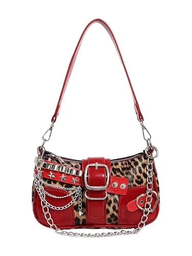 Verdusa Women's Y2k Star Embroidery Shoulder Bag Mini Chain Hobo Handbag Purses - Image 1
