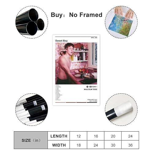 TMQMJSIUK Malcolm Todd Sweet Boy 5 Canvas Poster Wall Decorative Art Painting Living Room Bedroom Decoration Gift Unframe-style12 L X 18" W thumbnail 2