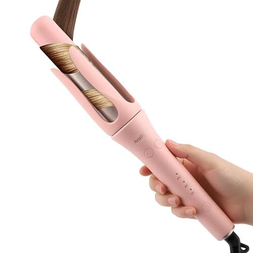 AraSyleon Automatischer Lockenstab Bidirektional | 32mm 3-Temp 30s Aufheizen | Ionen & Anti-Verbrennung | Hair CurlerFür Lange Haare, Rosa - Image 1
