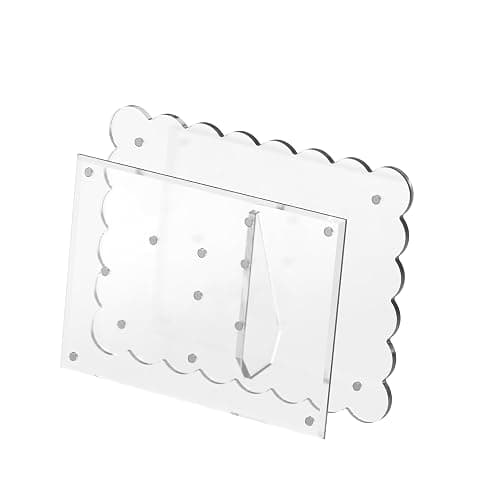 GRAHAM DESIGN 2 Pack of 5 x 7 Clear Acrylic Scalloped Picture Frames, Magnetic Acrylic Closure with Dual Kickstand Holes for Vertical and Horizontal Display, Modern Gift Decor thumbnail 9