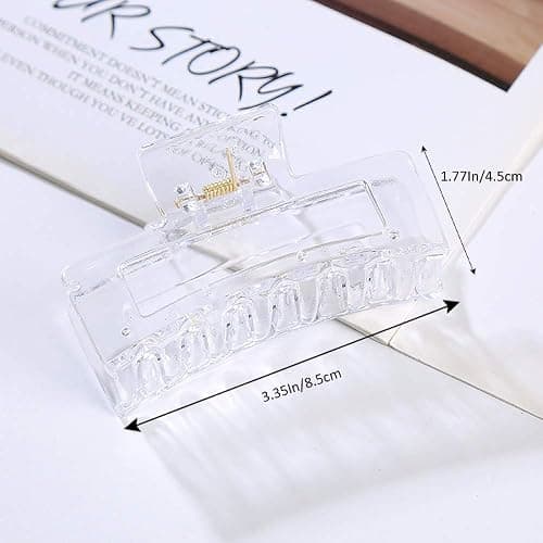 Aaiffey 4PCS Hair Claw Clips, Non-Slip Tortoise Hair Jaw Clips, Leopard Stylish Hair Clamps,Strong Hold for Thick Thin Curly Hair Styling Accessories for Women Girls thumbnail 4