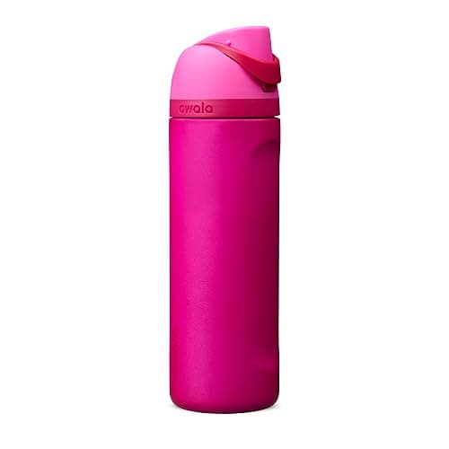 Owala FreeSip Insulated Stainless Steel Water Bottle with Straw, BPA-Free Sports Water Bottle, Great for Travel, 24 Oz, Read My Lips - Image 1