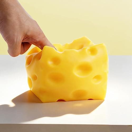 Big Cheese Squishy , Jumbo Squishy Cheese Block Stress Relief Fidget Toy,Large Size Viral Squeeze Toys for Holiday & Birthday Gifts (Large) thumbnail 2