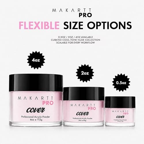 MakartPro Cover Acrylic Powder, Rose Petal, Nail Extensions, 56g/2oz | Durable, Long-Lasting, Easy-Apply Formula for Nail Extensions, Overlays, Sculpting & Nail Art thumbnail 3