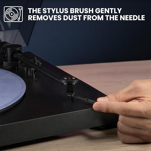 Big Fudge Vinyl Record Cleaning Kit - 4-in-1 Record Cleaner Solution - Includes Ultra-Soft Velvet Record Brush, Cleaning Liquid, Stylus Brush and Storage Pouch thumbnail 3