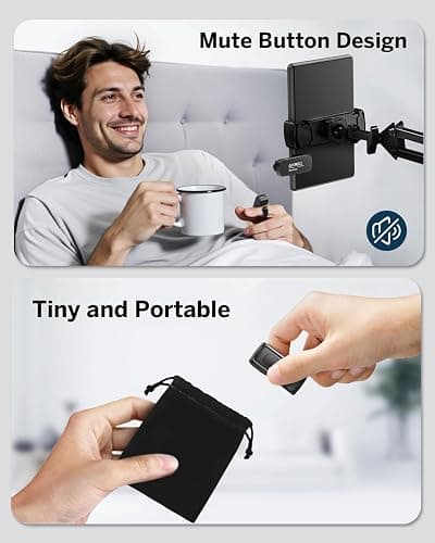 DATAFY [Case-Friendly] Remote Control Page Turner Ring for Kindle Paperwhite Oasis Scribe Kobo eReaders, Camera Camcorder Remote Controls, Page Turner Clicker for iPhone ipad Tablets with Storage Bag thumbnail 7