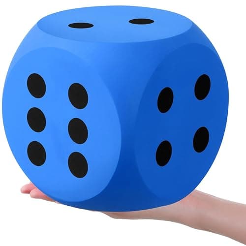 Shappy 7 Inches Foam Dice Fun Filled Large Educational Toy Kawaii Giant Dice Decorative EVA Foam Jumbo Cube Big Square Building Blocks for Game Nights Learning Sessions(Blue) - Image 1