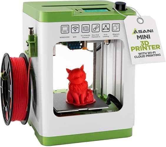 Fully Assembled Mini 3D Printer for Kids and Beginners - Complete Starter Kit with Auto Leveling 3D Printing Machine, 10M PLA Filament, and SD Card - WiFi 3D Home Printer for MAC, Windows, and Linux - Image 1