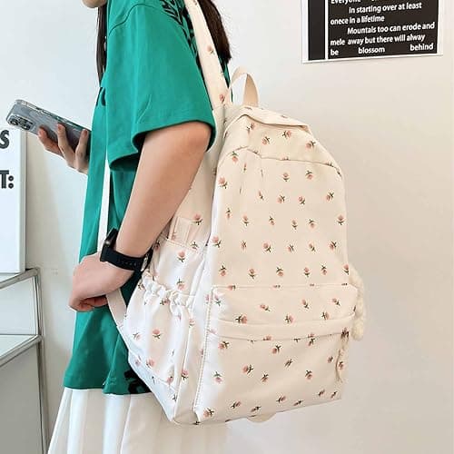 Chagoo Niedlicher Kawaii Rucksack mit Blumenmuster - Coquette Rucksack für Frauen thumbnail 2