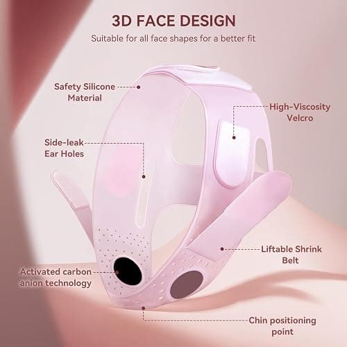 V-Line Mask Chin Up Mask V Shaped Face Mask Chin strap, Soft Silicone Chin Strap V Line Lifting Mask for Women,Jaw Exerciser thumbnail 3