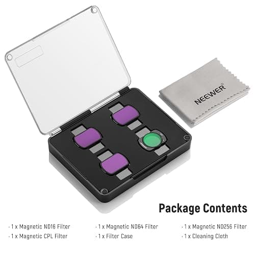 NEEWER HD CPL ND16 ND64 ND256 Filter Kit Compatible with DJI OSMO Pocket 3 Creator Combo Accessories Magnetic Action Camera Neutral Density Polarising Filter Optical Glass Aluminum Frame thumbnail 9
